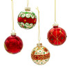 65MM Mercury Glass Holiday Formal Ball Ornaments, 4-Piece Box