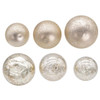 60MM-80MM Glass Shiny and Matte Platinum Mercury Ball Ornaments, 20 Piece Box