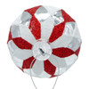 80MM Glass Red, White and Silver Ball Ornaments, 6-Piece Box