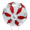 80MM Glass Red, White and Silver Ball Ornaments, 6-Piece Box