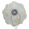80MM Glass White Pearl Ball Ornaments, 6-Piece Box
