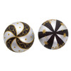 80MM Glass Silver, Black & Gold Ball Ornaments, 6-Piece Box