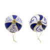 80MM Glass Blue & White Ball Ornaments, 2 Assorted; 6 Piece Box