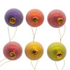 80MM Glass Sugar Frosted Solid Color Ball Ornaments, 6-Piece Box