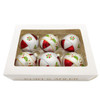 80MM Glass Holly Leaves Ball Ornaments, 2 Assorted, 6-Piece Box