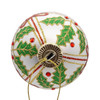 80MM Glass Holly & Bow Ball Ornaments, 6-Piece Box