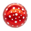 80MM Glass Red Polka Dot Ball Ornaments, 6-Piece Box