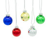 Glass Multicolor Ball Ornaments With Gold Treetop, 25-Piece Box