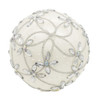 80MM Glass Silver Jeweled Ball Ornaments, 6-Piece Box