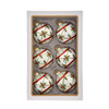 80MM Glass White, Red & Green Holly Berry Ball Ornaments, 6-Piece Box