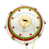 80MM Glass White, Red & Green Holly Berry Ball Ornaments, 6-Piece Box