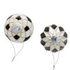 80MM Glass Black, White & Gold Checkered Ball Ornaments, 6-Piece Box