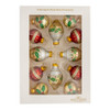 35MM Glass Gold, Green & Red Ball & Finial Ornaments, 12-Piece Box