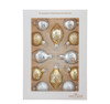 35MM Glass Silver & Gold Ball & Finial Ornaments, 12-Piece Box