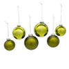 60-80MM Glass Olive Green Ball Ornaments, 20-Piece Box