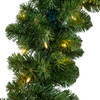 9' Pre-Lit Clear LED Vanderbilt Garland