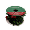 9' Un-Lit Willow Leaf With Red Berries Garland