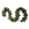 9' Pre-Lit Multicolored Cluster LED Noble Fir Garland