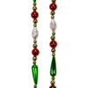 Gold, Red, Green and White Round Bead With Water Drop Beaded Garland
