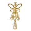 12“ Un-Lit Gold Glittered Angel Treetop