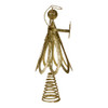 12“ Un-Lit Gold Glittered Angel Treetop