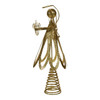 12" Un-Lit Gold Glittered Angel Tree Topper