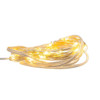 8' Battery Operated 25L Warm White Fairy LED Silver Wire Light Set In PDQ