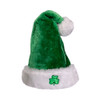 Plush Green Irish Santa Hat