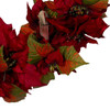 24" Un-Lit Red Poinsettia Wreath