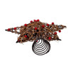 12" Un-Lit Natural Brown Star With Berries Tree Topper