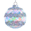 150MM Plastic Glittered Iridescent Ball Ornament