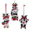 Polar Bear and Penguin Ornaments, 3 Assorted
