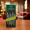 Glow-In-The-Dark Glass Icicle Ornaments, 24-Piece Box