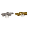 8" Silver & Gold Tinsel Tree Toppers, 2 Assorted