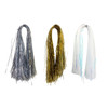 18" Unlit Gold, Silver & Iridescent Tinsel Strips, 3 Assorted