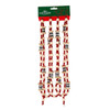 Wooden Red Beads With Black and White Spool Garland