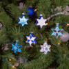 Jewish Stars With Glitter Glass Ornaments, 6-Piece Box Set