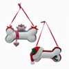 Santa Hat and Princess Dog Bone Ornaments For Personalization