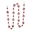 Red and White Glitter Candy Ball Garland