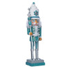 17" Hollywood Nutcrackers™ Turquoise and White Glittered Soldier Nutcracker