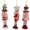 6" Hollywood Nutcrackers™ Cake, Cocoa and Gingerbread Nutcracker Ornaments, 3 Assorted