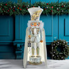 18" Hollywood Nutcrackers™ White Snowflake LED Soldier Nutcracker