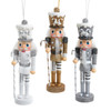 6“ Hollywood Nutcrackers™ Gold, Silver & White Nutcracker Ornaments, 3 Assorted