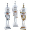 15“ Hollywood Nutcrackers™ Gold, White & Silver Tree Hat Nutcrackers, 3 Assorted