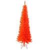 6' Pre-lit Halloween Orange Slim Tree With 250 Orange LED Snake Lights