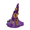 Battery-Operated Purple LED Witch Hat Table Piece