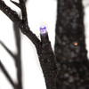 24“ Battery Operated Pre-Lit Purple LED Black Glittered Tabletop Tree