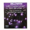 8' Battery Operated 25L Purple Fairy LED Black Wire Light Set In PDQ