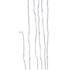 8' Battery Operated 25L Purple Fairy LED Black Wire Light Set In PDQ