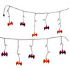7' UL 25L Purple & Orange Dangling Bats Icicle Light Set